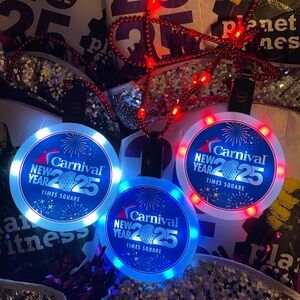 Times Square New Year’s Eve Carnival Cruise 2025 necklaces New York